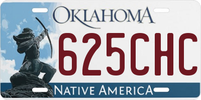 OK license plate 625CHC