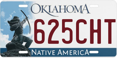 OK license plate 625CHT