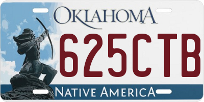 OK license plate 625CTB