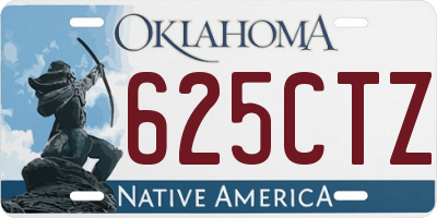 OK license plate 625CTZ