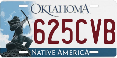OK license plate 625CVB