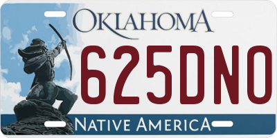 OK license plate 625DNO
