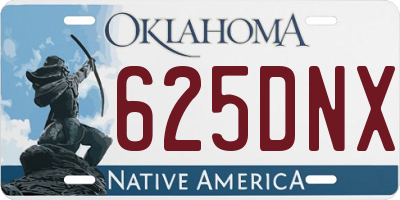 OK license plate 625DNX