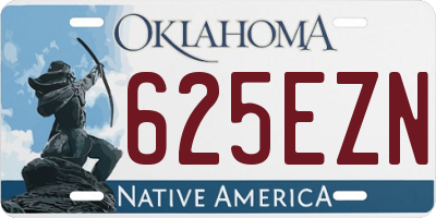 OK license plate 625EZN
