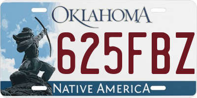 OK license plate 625FBZ