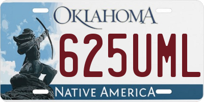 OK license plate 625UML