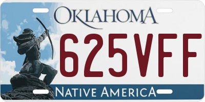 OK license plate 625VFF