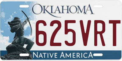 OK license plate 625VRT