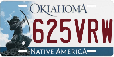 OK license plate 625VRW