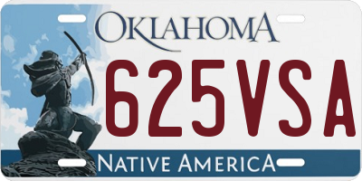 OK license plate 625VSA
