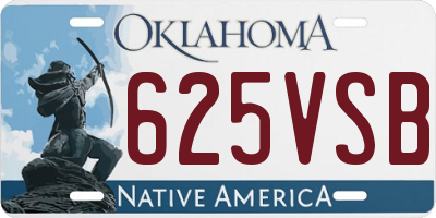 OK license plate 625VSB
