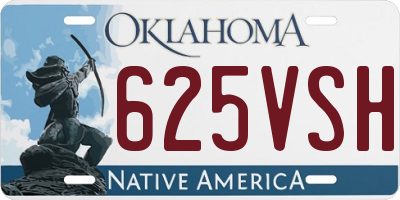 OK license plate 625VSH