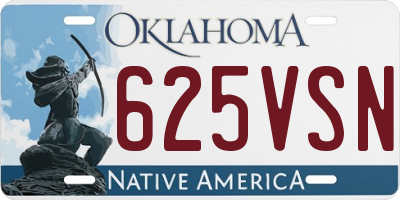 OK license plate 625VSN