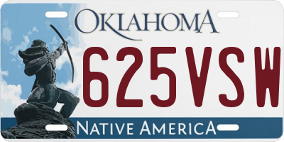 OK license plate 625VSW