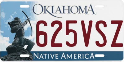 OK license plate 625VSZ