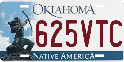 OK license plate 625VTC