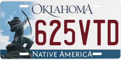 OK license plate 625VTD