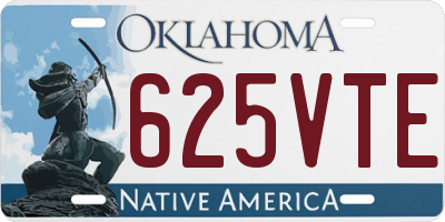 OK license plate 625VTE