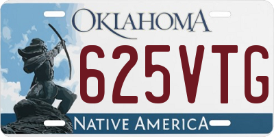 OK license plate 625VTG