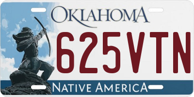 OK license plate 625VTN