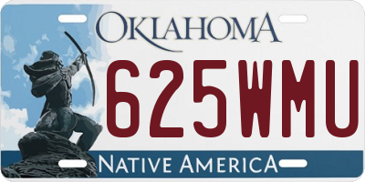 OK license plate 625WMU