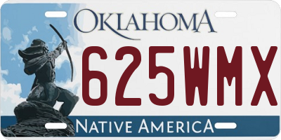 OK license plate 625WMX