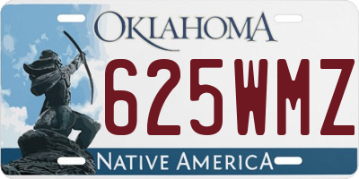 OK license plate 625WMZ