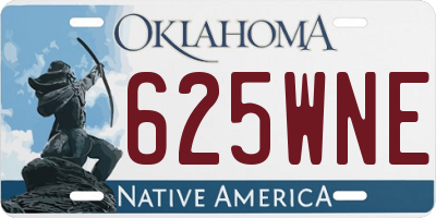 OK license plate 625WNE