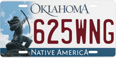 OK license plate 625WNG