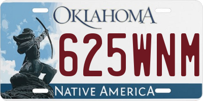 OK license plate 625WNM