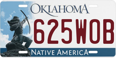 OK license plate 625WOB