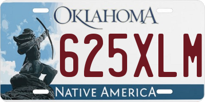 OK license plate 625XLM