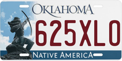OK license plate 625XLO