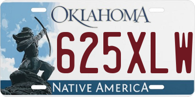 OK license plate 625XLW