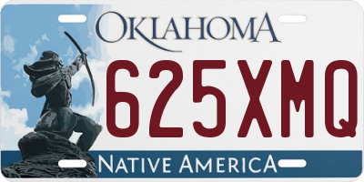 OK license plate 625XMQ