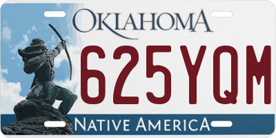 OK license plate 625YQM