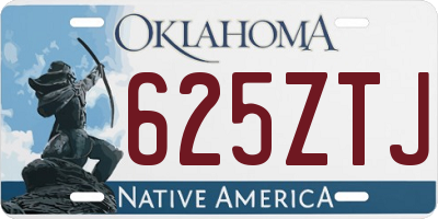 OK license plate 625ZTJ