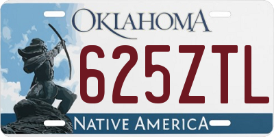 OK license plate 625ZTL