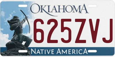 OK license plate 625ZVJ