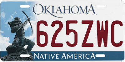 OK license plate 625ZWC