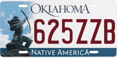 OK license plate 625ZZB