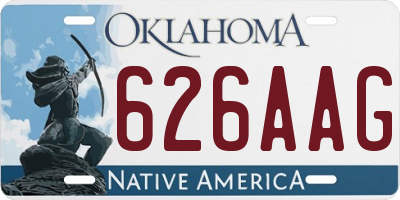 OK license plate 626AAG