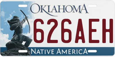 OK license plate 626AEH