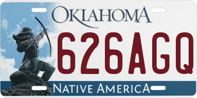 OK license plate 626AGQ
