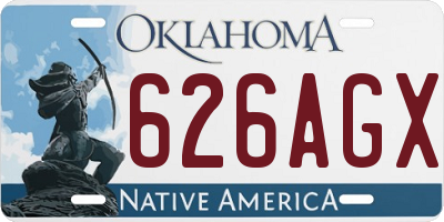 OK license plate 626AGX