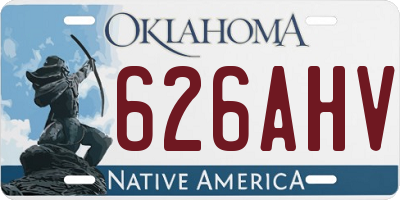 OK license plate 626AHV