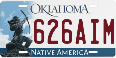 OK license plate 626AIM