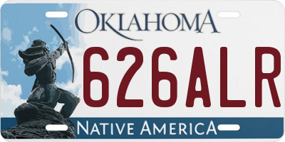 OK license plate 626ALR