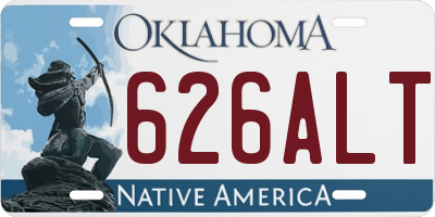 OK license plate 626ALT