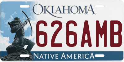 OK license plate 626AMB